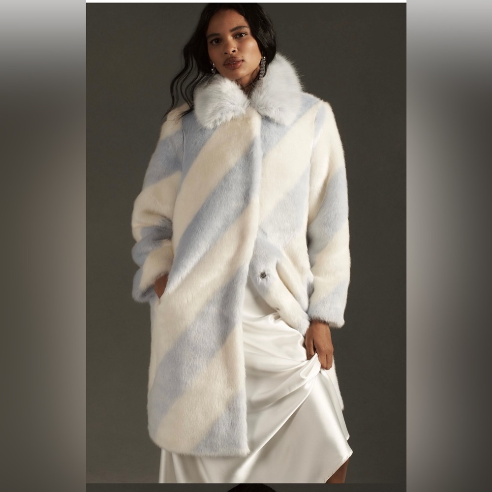 Brand new beautiful Maeve faux fur coat